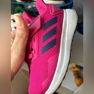 Pink and Navy Adidas Sneakers size 8 Kids